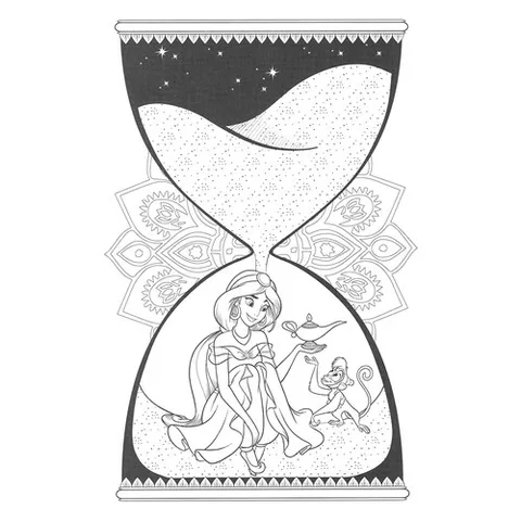 Раскраска «Жасмин в песочных часах»