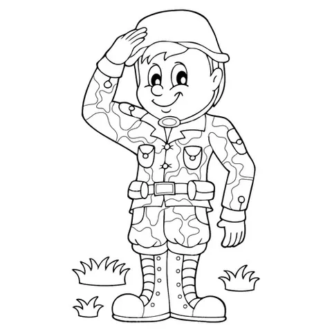 Раскраска «Военный»