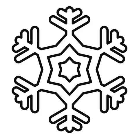 Раскраска «Снежинка звёздная»