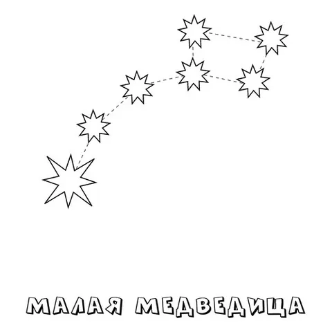 Раскраска «Созвездие Малая медведица»