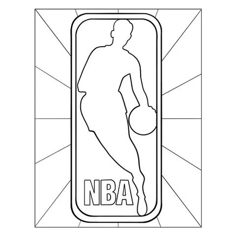 Раскраска «Логотип NBA»