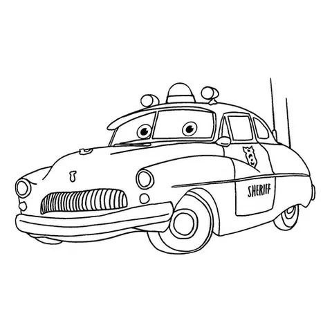 Раскраска «Тачка Шериф (Sheriff)»