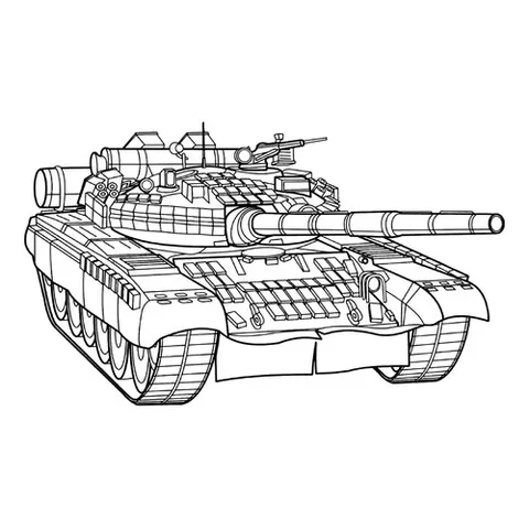 Раскраска «Бронированный танк»