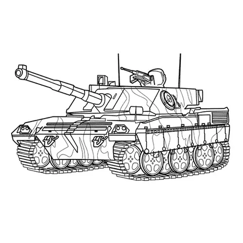 Раскраска «Танк С1 Ариете (Италия)»