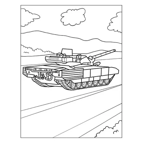 Раскраска «Танк Т-14 Армата»