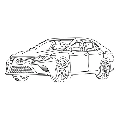 Раскраска «Тойота Camry»