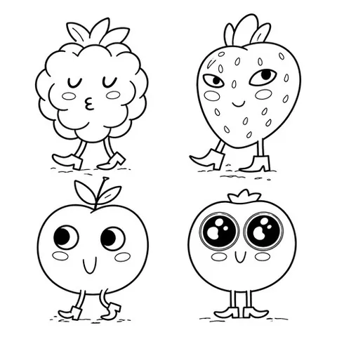 Раскраска «Милые ягодки»